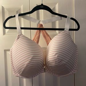 Cacique Front Close Striped Bra